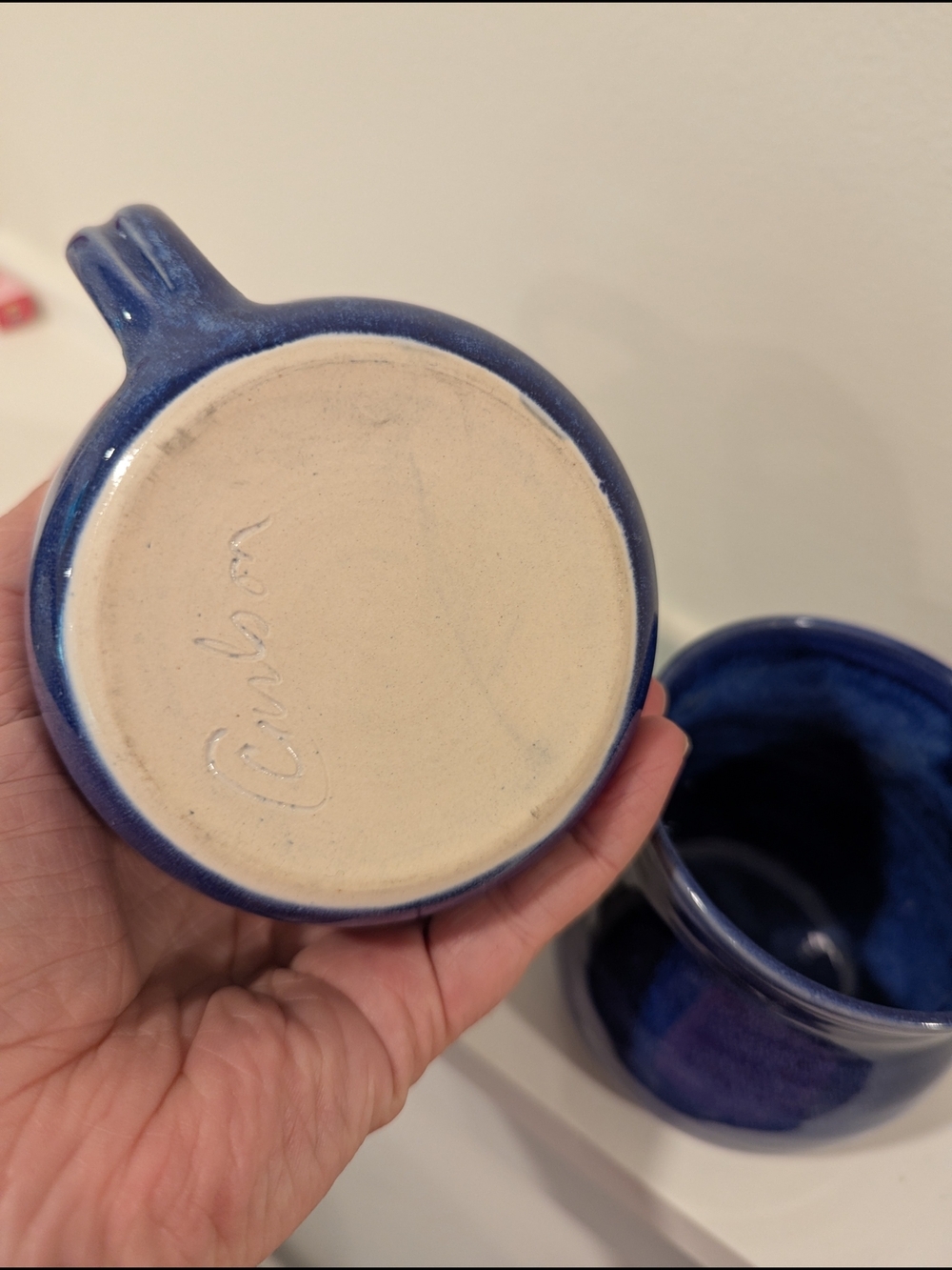 Handmade Deep Blue Mug Set - Picture 2 of 9